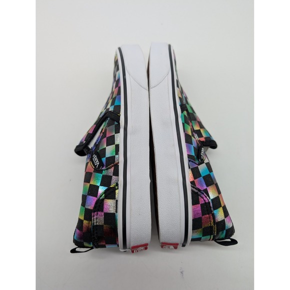 Vans Slip On Checkerboard Rainbow Metallic Kids Girls Shoes Size 3Y - Picture 7 of 10